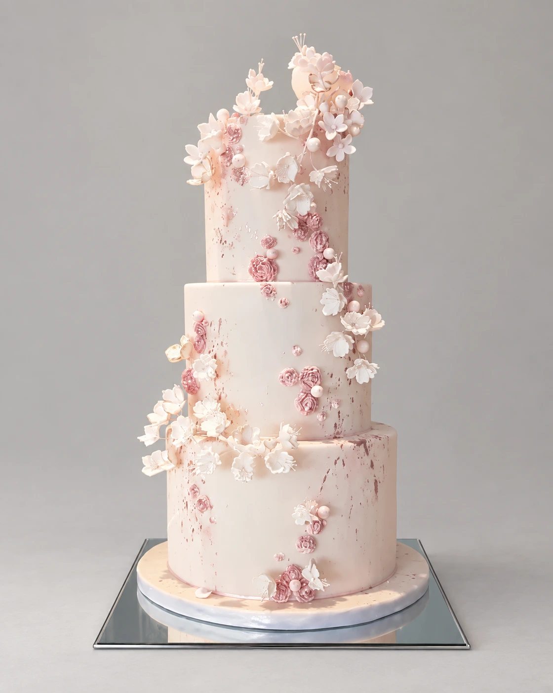 Cherry Blossom Wedding Cake — 3 cake tiers