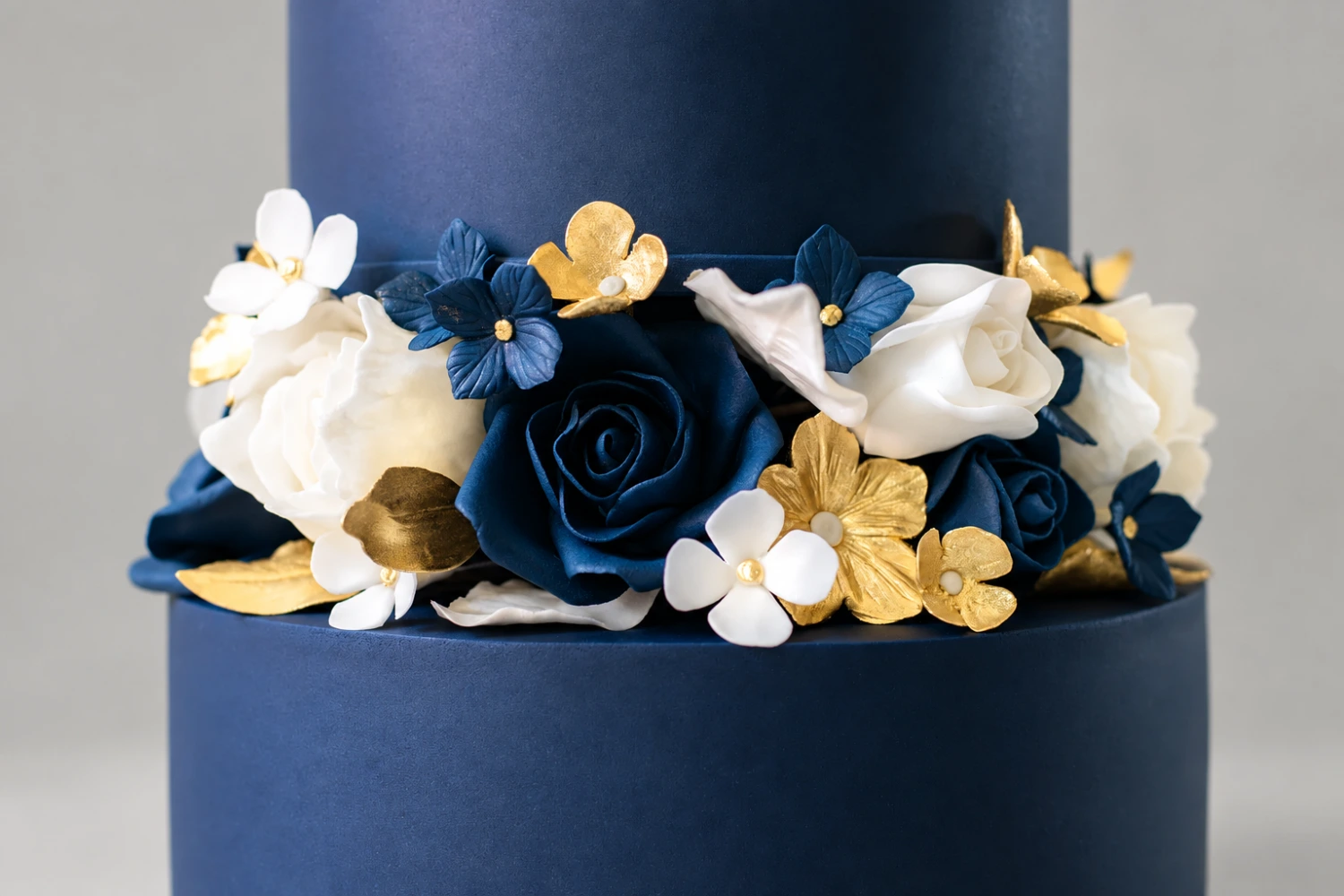 Navy Blue Wedding Cake — 3 cake tiers