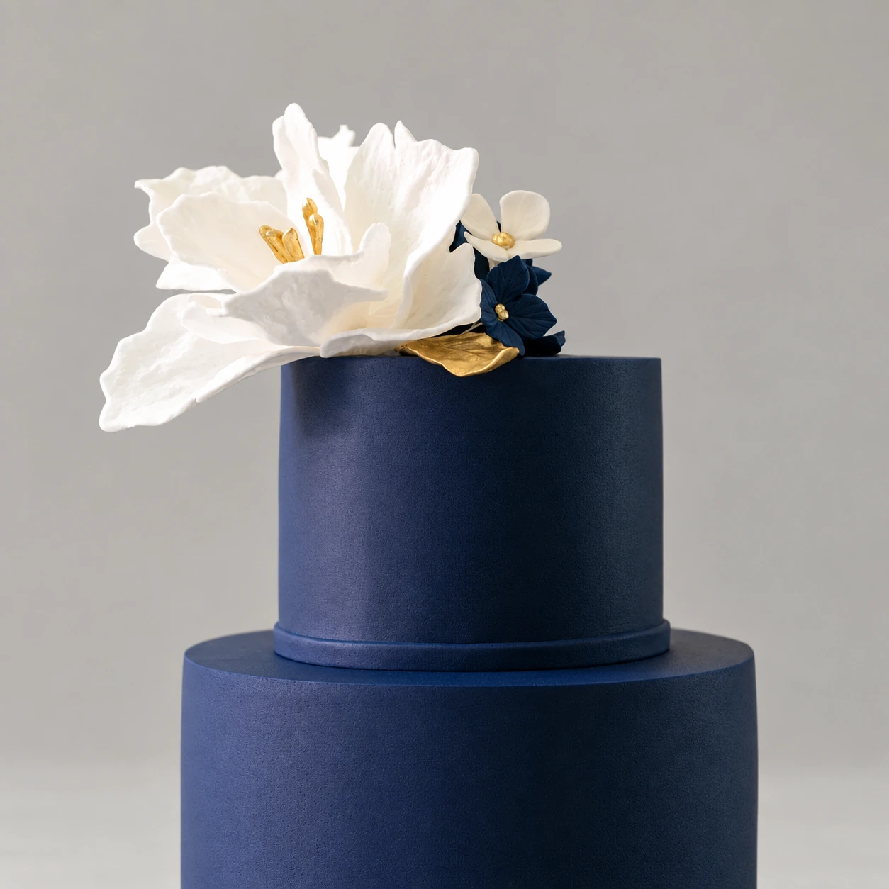 Navy Blue Wedding Cake — 3 cake tiers